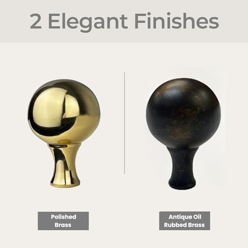 Image of Royal Designs, Inc. Large Ball Lamp Finial (Antique Oil Rubbed Bronze - Pack of 1)