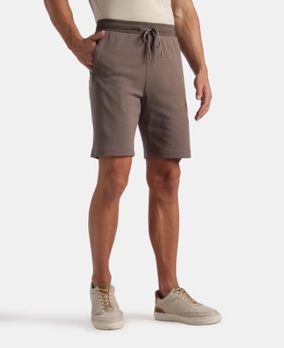 Image of Jockey AM14 Men Super Combed Cotton Rich Straight Fit Shorts with Zipper Pockets