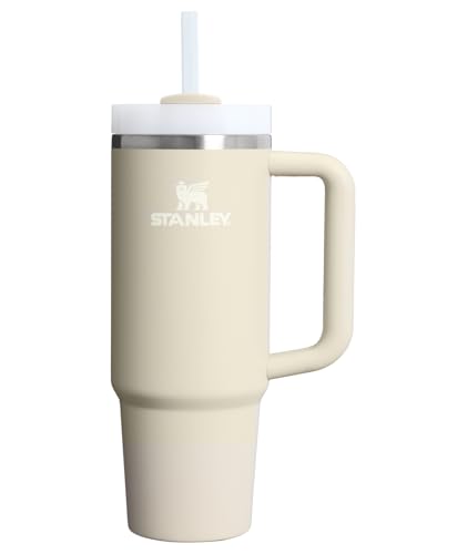 Image of STANLEY Quencher H2.0 Tumbler with Handle and Straw 30 Fluid Ounces| Flowstate 3-Position Lid | Cup Holder Compatible for Travel | Insulated Stainless Steel Cup | BPA-Free | Exclusive Toasted Almond