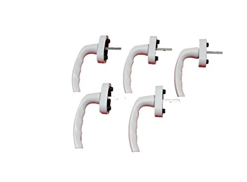 HOPPE Fenstergriff/-Olive Secuslik Atlanta weiß 5 Stück –Aluminium weiß – inkl. Befestigungsschrauben 10 Stück für Dreh-/Kippfenster - UPR logo