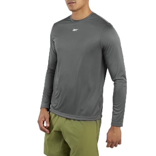 Reebok ID Train LS Tech Tee gris anti-frottement t-shirt manches longues confort