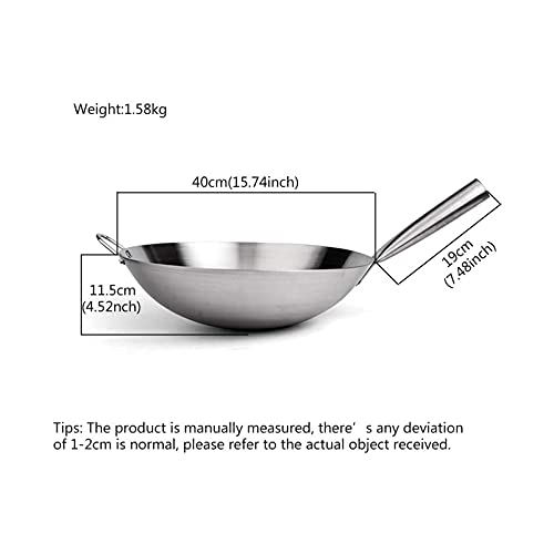 Wok de acero inoxidable multi-capa 40 cm redondo miniatura 5