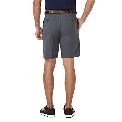 Haggar Men's Cool 18 Pro Straight Fit Pleated Front 4-Way Stretch Expandable Waist Golf Performance Short3