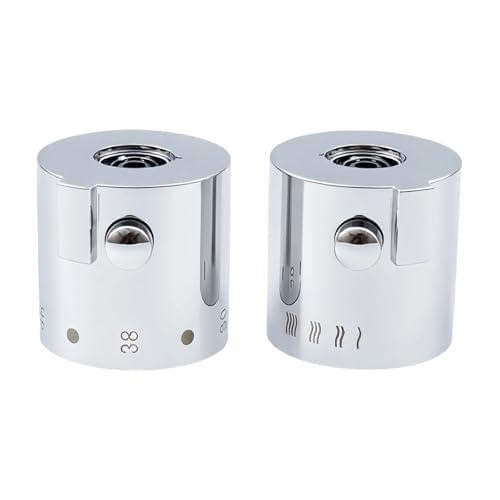 ZLKRHAK 1 Pair Temperature Control Button Handles Bath Mixer Control Bathroom Taps Thermostats Accessories Durable Temperature Button Handles