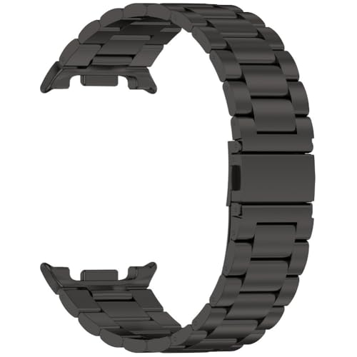 Helilyco Correa de reloj de acero inoxidable para reloj 8 (40 mm y 44 mm), delgada, ajustable, acabado pulido, plateado/negro/dorado/oro rosa