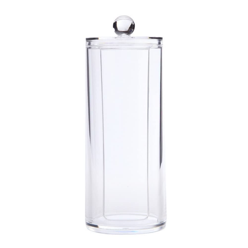 Cosmetic Organizer for Qtip Holder Dispenser Cotton Balls Cotton Swabs Clear Plastic Storage Box Makeup Organizer with Lid