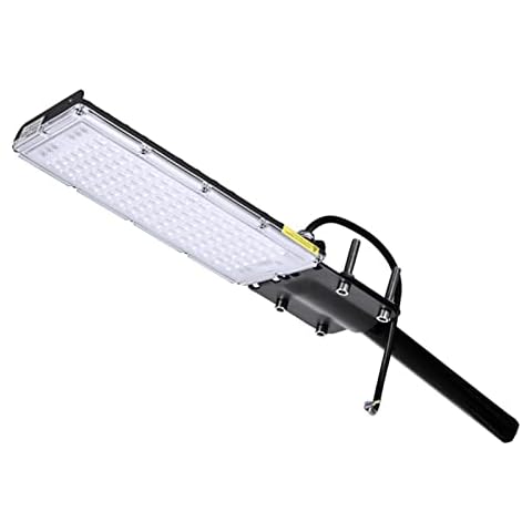 papasbox LED Straßenlaterne 100W Straßenlampe Straßenleuchte Aussenleuchte Mastleuchte Lampe Strassenlaterne Aussen Strassenlampe Hofbeleuchtung IP67 Weiß Wegeleuchten Sicherheits Wand Licht Cover