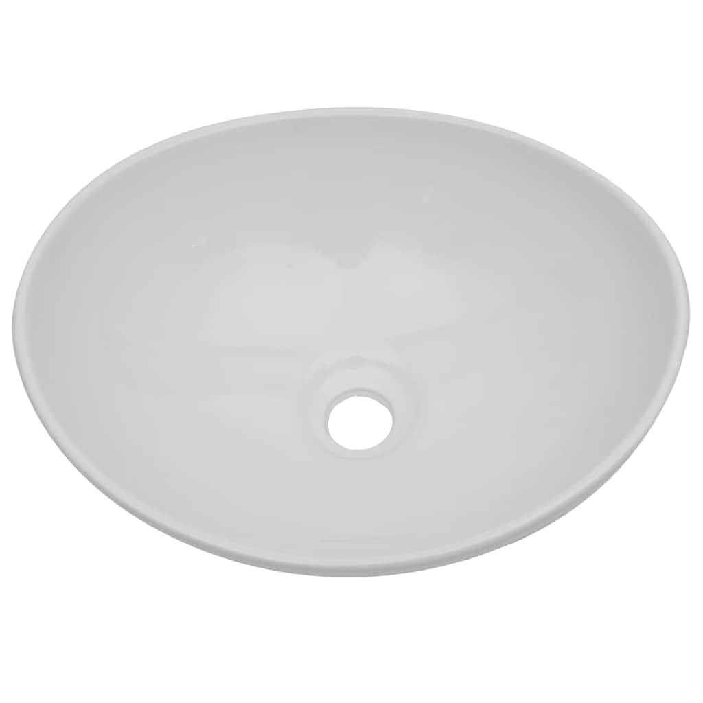 Set di mobili da bagno da 2 pezzi, bianco e nero, in ceramica, lavandino da parete, per bagno, doccia, vano portaoggetti, set di mobili da bagno con ripiano e organizer per bagno degli