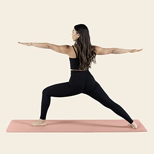 Retrospec Zuma Yoga Mat For Men & Women - Outdoor & Indoor Non Slip Exercise Mat For Hot Yoga, Pilates, Stretching, Floor & Fitness Workouts - Blush #TOP2