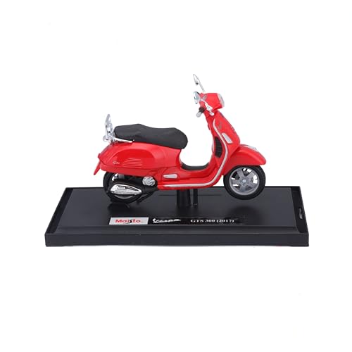 Modelo en miniatura Scooter a escala 1:18 Vespa GTS 300 rojo miniatura 3