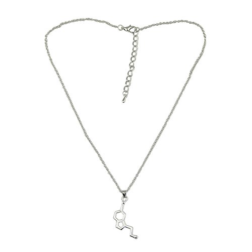 Preisvergleich Produktbild Broadfashion Molekül Halsketten Serotonin, Dopamin, Acetycholin, biochemisch, Molekularstruktur (Serotonin)