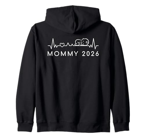 Anuncio de mamá 2026 para que pronto será la mejor mamá del mundo Sudadera con Capucha