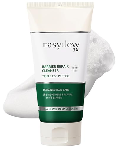 EASYDEW Barrier Repair Cleanser - Deep Pore Cleansing and Skin Barrier Enhancement Face Bubble Wash with Salicylic Acid, Hyaluronic Acid, Collagen, Niacinamide, Panthenol, DW-EGF Peptide 5.07 fl.oz.