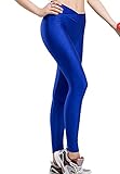 Romastory Women Fluorescent Colors Tights Stretched Sports Leggings Yoga Pants (S, Royal Blue)