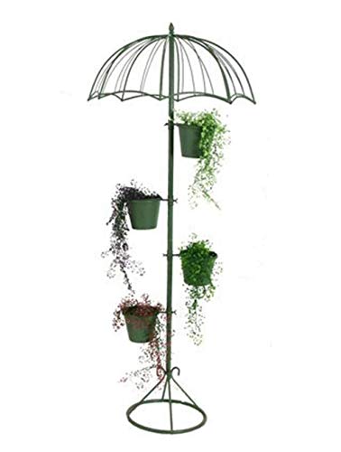 WAJI Nordic wrought iron umbrella flower stand balcony flower garden garden flower stand mall floor umbrella decoration ornaments-4