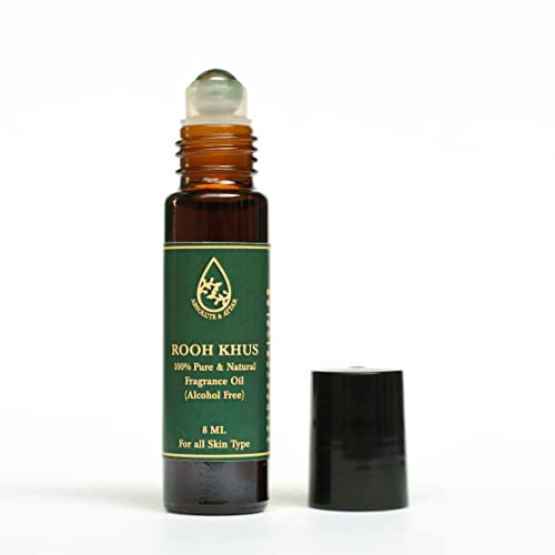Image of ABSOLUTE & ATTAR 100% Natural Fragrance /Scent Kannauj Attars Rollerball-Roll On Perfume - 8ml (Rooh Khus)