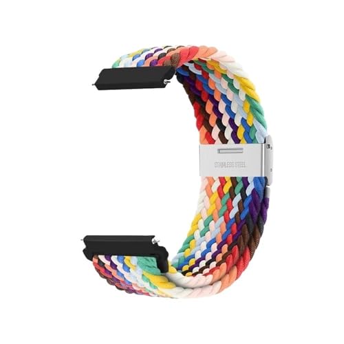 SRMVRNKNNK 20mm 22mm �o���hFit For Samsung �Ή� Fit For Galaxy Watch 4/6 Classic/5 Pro/Active 2 �Ή� �i�C�����҂݃\�����[�v�u���X���b�g Correa(Rainbow,6