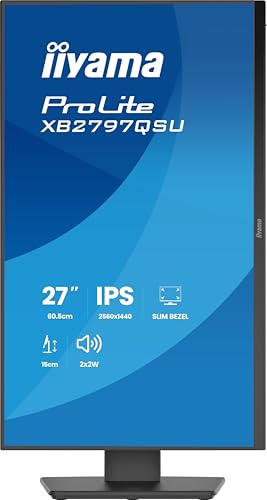 Ecran PC iiyama ProLite XB2797QSU B1 27 2560 x 1440 Quad HD LED - vue 3