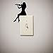 Tocando el violín pegatinas de pared de vinilo lindo e interesante interruptor de luz interruptor de luz cubierta enchufe aula dormitorio gimnasio decoración