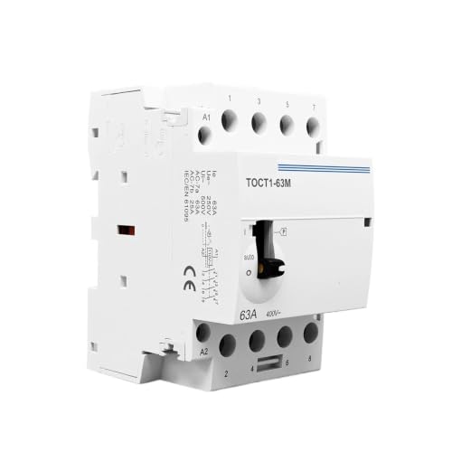 Contacteur modulaire 4P 63A 220V 230V rail DIN commande manuelle