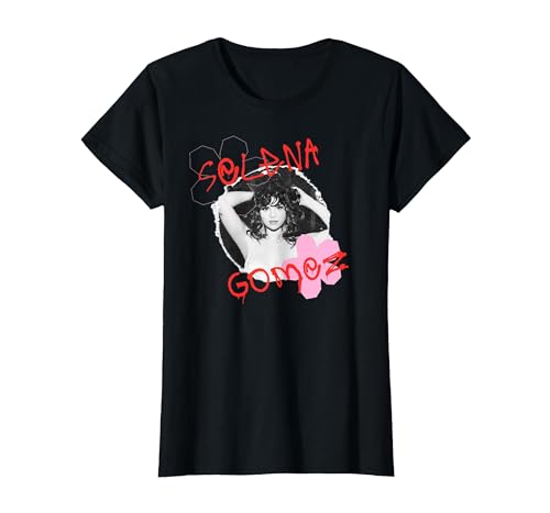 Official Selena Gomez Flower Photo T-Shirt, Women, Black, Medium