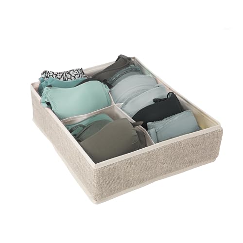 Simplify Organizer Per Cassetti A 4 Scomparti, Ideale Per Calzini, Reggiseni, Cravatte, Canottiere, Vestiti E Accessori Per Bambini, Beige