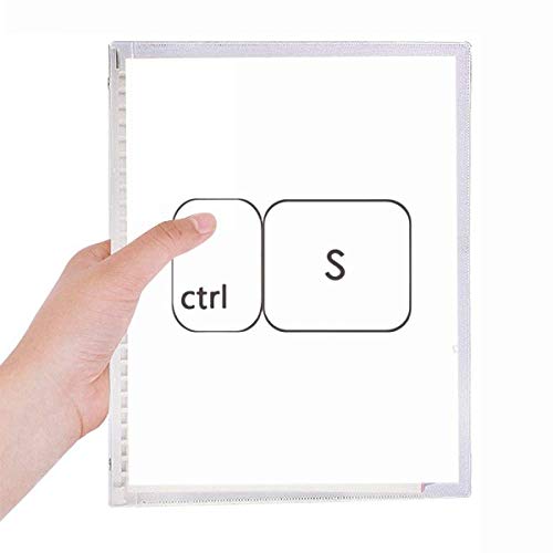 Carnet à spirales rechargeable Clavier Symbol Ctrl S bloc-notes A5