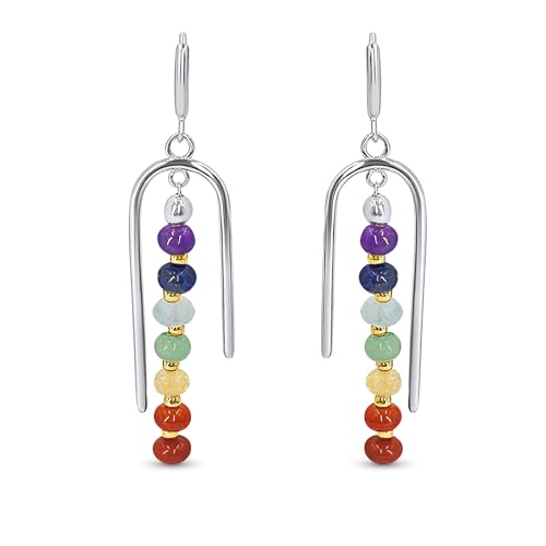 Chakra healing drop earrings solid...