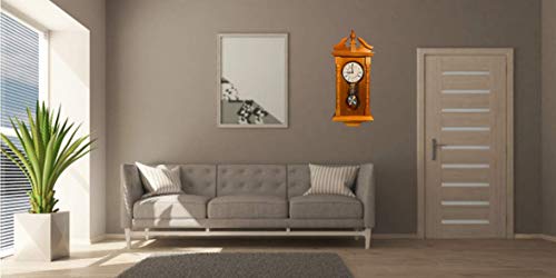 Vmarketingsite Wall Clocks: Grandfather Wood Wall Clock With Chime. Pendulum Wood Traditional Clock. Makes A Great Housewarming Or Birthday Gift (Oak) #TOP5
