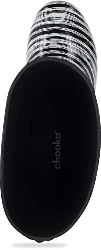Chooka Polished Mid Drybrush Rain Boot, Black, 7 | Image 4