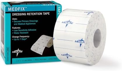 Medline MedFix Dressing Retention Tape with S-Release Liner, Secu...