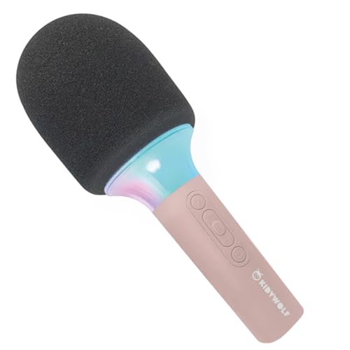 KIDYWOLF - Mikrofon Bluetooth mit Licht Rosa