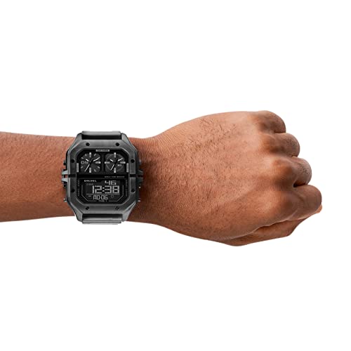 Diesel Men's 51mm Clasher Multi-Movement Stainless Steel Analog-Digital Watch, Color: Gunmetal (Model: DZ7462)