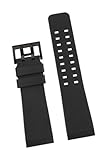Rubber Watch Strap for Hamilton Khaki Navy Diving Creed H78585333 H78505330 H78686333, 22mm Wristband Replacement for Men(Black black)