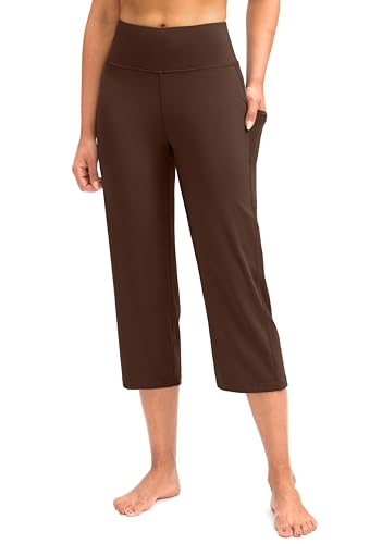 Image of G Gradual Capri Pants for Women High Waist Workout Yoga Pants with Pockets Tummy Control Leggings Crop Straight