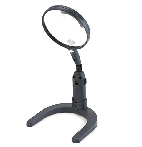 YUHINN Lupa Lupa de Escritorio Led de Manos Libres con Cuello y Brazo Flexibles extraíble sin Contacto para un Banco de Trabajo Reparación de Lectura Artesanía Inspección