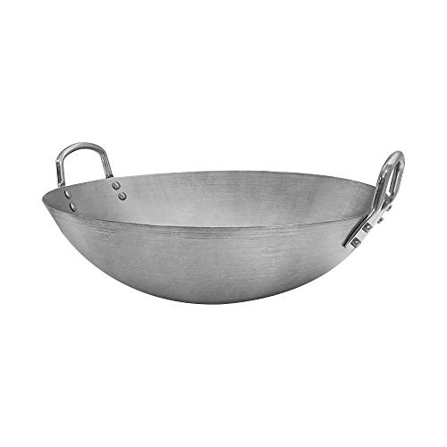 Wok de acero inoxidable 14 pulgadas con asas miniatura 6