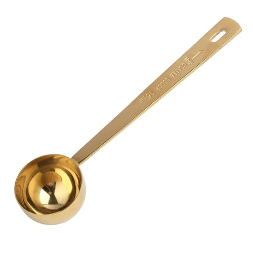 Ritual Scoop Gold Finished Stainless Steel Measuring Spoon，Precision Measuring Spoon for Collagen Supplements, Approximate Measure Coffee Scoop