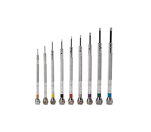 New 9 pcs Precision Watch Flat Blade Slotted Screwdriver Set Watchmakers Tools - Thumbnail 4