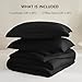 CozyLux Oversized King Comforter Set, 3 Pieces Black 120x98 Box Stitched Design Soft Bedding Set, All Season Lightweight Breathable Bed Set with 1 Down Alternative Comforter and 2 Pillow Shams