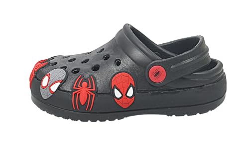 Sabots Spiderman garçon pour piscine et plage tout-petit noir