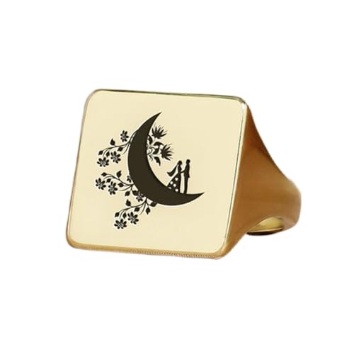 Chevalière vintage bague d'amour carrée argent 925 fait main