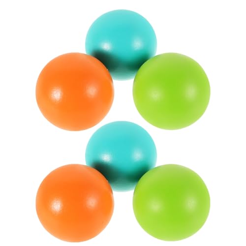 OFFSCH 6 Bolas de Croquet para niños: Bolas de Croquet de Madera para jardín, Juego al Aire Libre, Juguete para el jardín, Actividad Familiar Divertida para Verano y picnics.