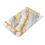 Facile à nettoyer : peut être essuyé directement avec un chiffon humide ou une serviette en papier. Peut être utilisé comme plateau de service, plateau à bijoux, plateau de parfum, plateau de maquillage, plateau de cuisine, plateau à bijoux et même plateau à café. Et mettez-le sur la table comme décoration