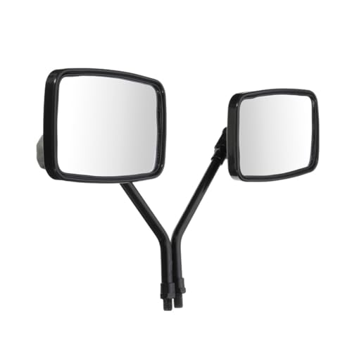 Espejos retrovisores universales negros con cristal transparente para manillar de moto