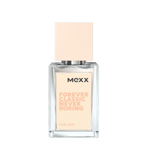MEXX Forever Classic Never Boring Woman Eau de Toilette, zeitloser, blumig-fruchtiger Duft für Frauen, 15ML