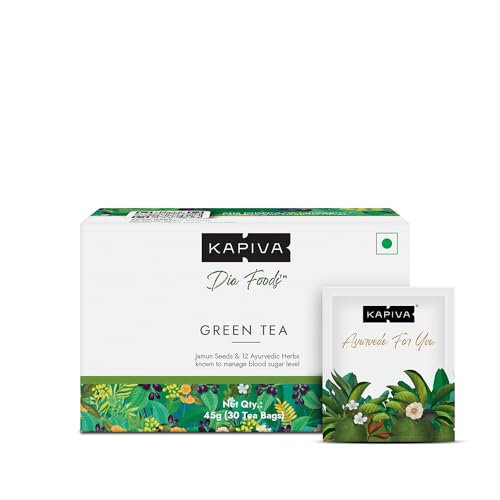 Image of Kapiva Dia Foods Green Tea for Blood Sugar Care | Jamun, Gudmar, Methi, & 10 More