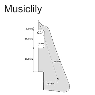 Musiclily Pickguard Guitare électrique pour Epiphone Les Paul de style moderne, 3plis Crème - Les Beatles, Paul McCartney, John Lennon, RIngo Starr, George Harrison Musiclily Pickguard Guitare électrique pour Epiphone Les Paul de style moderne, 3plis Crème – Image 2