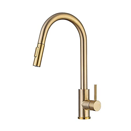Robinet de cuisine extractible noir mitigeur d'évier rotatif SUS 304