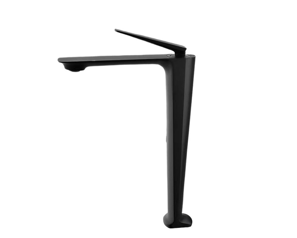 Mitigeur de lavabo haut noir pour sublimer votre vasque à poser moderne eau chaude froide